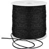 TONIFUL - Cordino in nylon nero 1 mm x 100 m per realizzare bracciali, gioielli, macramè cerato, collana di perle sciolte, nodo cinese kumihimo, artigianato