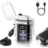 Bistfy Accendino Elettrico con LCD Display USB C Ricaricabile, Accendino al Plasma Impermeabile e Antivento Senza Fiamma per Campeggio, Escursionismo (Torcia Nero)