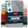 Blumtal lenzuolo con angoli Matrimoniale: 200x200x30cm - Pacco da 1 - lenzuolo Matrimoniale con angoli in microfibra - certificato Oekotex in Grigio