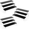 AZEAM Blocco Nero Acrilico Riser Blocco Organizzatori Smalto Acrilico Spezie Da Tavola Che Cadessero Cosmetici l'Artigianato Gioielli Torta Buffet Di Tortine Dessert Modello 3 PACKs