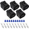 eMagTech 5 set di connettori per fendinebbia per auto, 1J0973722, compatibili con VW compatibile con Audi compatibile con Seat 2 pin connettore per fari