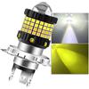 Teguangmei H4 HS1 Lampadina LED per Fari Moto e Scooter, Aggiornato 360° Illuminazione 6000K Bianco Giallo 12W DC12-80V 9003 Hi/Lo Beam Lampadine a Led, Plug and Play per Moto Faro, 1Pcs