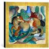 kunst für alle 'Immagine incorniciata Cavallo di Franz Marc Spring, Stampata, 30 x 30 cm, nel Quadro Immagini Fatti a Mano di Alta qualità Oro Raya