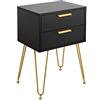 VINTHERA Moa Carrello multiuso in acciaio con vassoi MDF, 75x45x85 cm