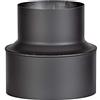 FIREFIX R150/Ü3 R150/Ü3-Raccordo di Transizione (riduzione) per Tubi fumari Spessi 2 mm, Laccato Nero, da 200 mm a Attacco a Parete 150 mm