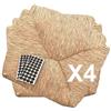 ZStyle Set SEDUTE Paglia MOD. 1212 Seduta Sedile Ricambio Telaio Fondo per Sedie Impagliate Sedia Venzia+ FELTRINI Omaggio (4 Pezzi)