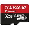 Transcend TS32GUSDU1 Scheda di Memoria di Memoria MicroSDHC da 32 GB con Adattatore, Classe 10 U1
