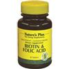 Nature's Plus Biotina con acido folico 30 Tavolette