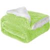 IlGruppone Il Gruppone Passione Casa Coperta Plaid in Pile Sherpa Invernale, Morbida e Calda,440 Gr/mq Coperta Pelosa Tinta Unita con Lavorazione Divano in Finta Pelliccia - Verde - Matrimoniale 200x230