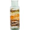 DRW Vaso in vetro riciclato in multicolore, 15 x 45 cm, bocca 9 cm