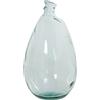 DRW Vaso in vetro riciclato in trasparente irregolare 26 x 47 cm, bocca 4 cm