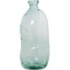 DRW Vaso in vetro riciclato in trasparente irregolare 34 x 73 cm, bocca 8 cm