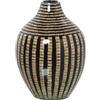 DRW Vaso da tavolo in legno naturale e nero 25 x 35 cm
