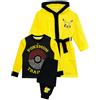 Pokémon Accappatoio Set Pigiama Pikachu | Accappatoio Pikachu per Ragazzi | Merchandise Ufficiale di Pikachu | Giallo | 8-9 Anni