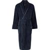 THE SAVILE ROW COMPANY LONDON Vestaglia da uomo in pile leggero super morbido e caldo, Blu navy con piping, XXL