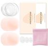 Memoryee Copricapezzoli, Ultra Sottili Copri Capezzoli da Donna Cuscinetti per Capezzoli Silicone Adesivi Riutilizzabili Pasties Invisibili Reggiseni Petali Seno [8 cm]/Champagne/6