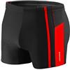 sesto senso Boxer da Bagno Uomo Costume Pantaloncini Calzoncini Pantaloni Swim Shorts BD 314 4XL Grafite