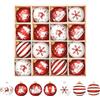 Arbolisse Palline di Natale Bianche e Rosso, 16PCS Decorazioni Albero di Natale, 6cm Palline Plastica con Gancio, Idee Regalo Decorazioni Natalizie per la Casa(7 Tipi Modelli)