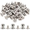 GORGECRAFT 20 Set da 8 mm in Lega con Bottone A Testa Tonda Chicago Vite Rivetti Post Fastener per La Casa Riparazioni in Pelle Fai da Te Craft Bagagli Giacche Portafoglio Borsa Decorazione, Argento