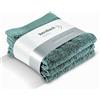 herzbach home set di 3 asciugamani sapone per la casa - mini asciugamani di alta qualità, morbidi e assorbenti di qualità premium - 100% cotone naturale (verde oceano) (verde oceano)(33x33 cm)