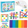 Jastown Rainbow stick puzzle game,puzzle bambini 3 4 5 6 anni,tangram legno giochi educativi 4 5 6 anni,Forma Colore macthing gioco, Giocattoli educativi Montessori Regali per ragazzi e ragazze