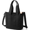 HOLAHOLA Borsa di Tela Tote Bag, Borsa Tracolla Donna Borsa Tela Shopping Bag Donna Borse di Tela, Nero