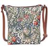 Signare Tapestry Arazzo Piccola Borsa a Tracolla, sacchetto borsello, personal pocket bag con Disegni Floreali (Austen Blue)
