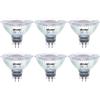 DiCUNO Lampadina LED GU5.3 dimmerabile, Bianco caldo 2700K, 6W sostituisce i faretti alogeni 60W, 12V, 420LM, MR16, Faretto LED GU5.3 dimmerabile, Angolo di emissione 40°, 6 Pezzi