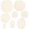 PH PandaHall 8 pz Cestino Fondo per Rattan, 8 Stili Rotondo/Ovale Cestino di Legno Set Base Cestino di Canna Vimini Tessuto Bordo con 3mm Fori Preforati per Fai Da Te Cestino Pavimento Portapenne Fare