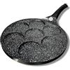 Cflagrant® - Padella per Pancake, 26 cm, in Pietra, per tutti i Tipi di Fuochi e Piano a Induzione, senza Acido Perfluoroottanoico (PFOA), Cottura senza Grassi, Rivestimento Antiaderente