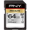 PNY Pro Elite SDXC card 64GB Class 10 UHS-I U3 100MB/s