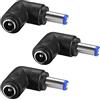 helpers lab Gomito a 90 gradi 5.5mmx2.1mm Gomito risparmia spazio Convertitore da spina maschio a femmina Jack accoppiatore per laptop Illuminazione a strisce per telecamera CCTV -3 PACK