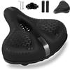 MLIAIMCE Sella Bici in Gel, Comoda in Memory Foam a Rimbalzo Alto,Uomo Donna Sellino Traspirante 11 * 9 inch Con Copertura Impermeabile