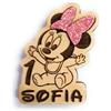 Generico 10 pz ciondolini/calamite Baby Minnie PERSONALIZZATI- decorazione bomboniere, segnaposto, nascita, battesimo, baby shower, compleanno