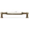 DOJA Barcelona | Maniglie Antiche | 4 Maniglie Vintage Motivo Country | 106*26*19mm | Pomolo Zinco Allluminio e Porcellana | Maniglie per Mobili Vintage, Credenza, Cassettiera, Mobili Antichi, Baule