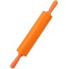 TOPINCN Mattarello Silicone Rullo Gnocco Antiaderente Mattarello Pane Biscotto per Cottura Pasta per Pasta Fondente Pizza(Orange)