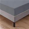 IlGruppone Il Gruppone Passione Casa Lenzuolo sotto con Angoli Elastici 100% Puro Cotone Lenzuola in Vari Colori A Tinta Unita Angolo Elastico - Grigio - Singolo
