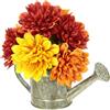 Flair Flower Fiore artificiale crisantemi in annaffiatoio autunnale fiori artificiali, pianta artificiale, composizione per Halloween, giorno del Ringraziamento, decorazione floreale autunnale, foglie autunnali,