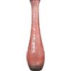 DRW Vaso in vetro riciclato in rosa 25 x 100 cm, bocca 15/8 cm