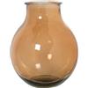 DRW Vaso in vetro riciclato in marrone 29 x 36 cm, bocca 12,5 cm