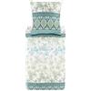 Bassetti AGRIGENTO 9325850 - Biancheria da letto + 1 federa in raso di cotone 100% colore verde oliva V1, dimensioni: 155 x 220 + 1 K 80 x 80 cm