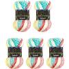 Wollbiene 5 gomitoli di lana Splash Batik da 100 g, 500 g, con sfumatura, anti-pelucchi, multicolore (7020)