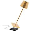 Zafferano Poldina Pro,Lampada LED senza fili batteria ricaricabile,Dimmer touch,Uso Interno H38cm,caricatore multiplo USB (EU/UK/US)-Corpo in Alluminio Finitura Galvanica Lucida Oro, Amazon Exclusive