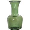 DRW Vaso in vetro riciclato in verde 18 x 32 cm, bocca12/6 cm