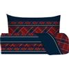 zer0bed, Set Lenzuolo Letto Singolo Tartan, Completo Letto Una Piazza, MADE IN ITALY, 100% Cotone, Bordeaux Ottanio, Lenzuolo Sopra, Lenzuolo con Angoli, Federa