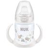 NUK First Choice 10759013 Biberon con Beccuccio in Silicone, 6-18 Mesi, 150 ml, Grigio
