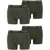 PUMA Boxer da uomo, confezione da 4, - 038 Green Melange, S
