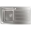 CATA CDP-1 ED Lavello 50x86 cm Cubetto Quadrato con Scolapiatti Spessore 0,08 cm e Profondità 18 cm Materiale Acciaio Inossidabile Installazione su Mobili da 45 cm