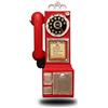 WangXLDD Modello di telefono fisso da parete per casa, vintage, rotativo antico, decorazione per telefono, bar, bar, decorazione per finestre rotative (rosso)