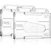 Vicloon Porta Badge, 2Pcs Portabadge Orizzontale Trasparente in Plastica Rigida, Porta Carte di Credito con Slot per Pollice Custodia per Proteggi per Ufficio Scuola ID Carte Licenze Pass